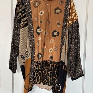 Bergdorf Goodman Floral Patchwork Shirt